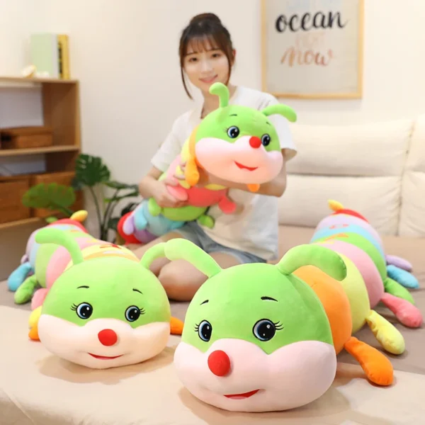 MultiSize Long Caterpillar Plush Pillow